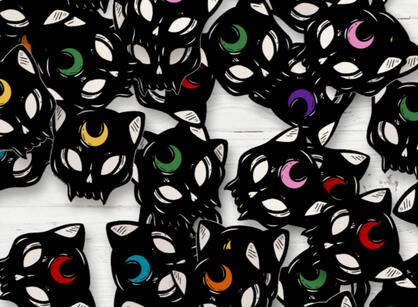 Rainbow Cats - Black